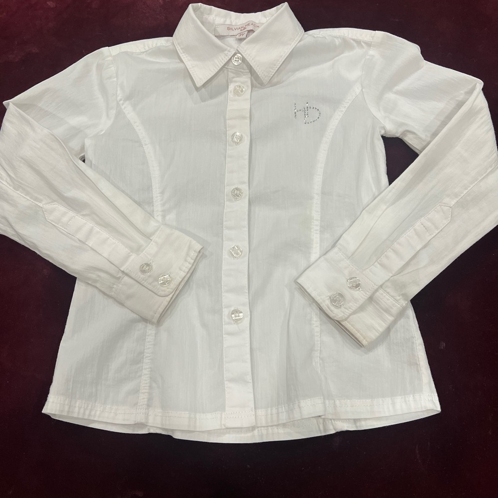 White Silvian Heach Girls Shirt